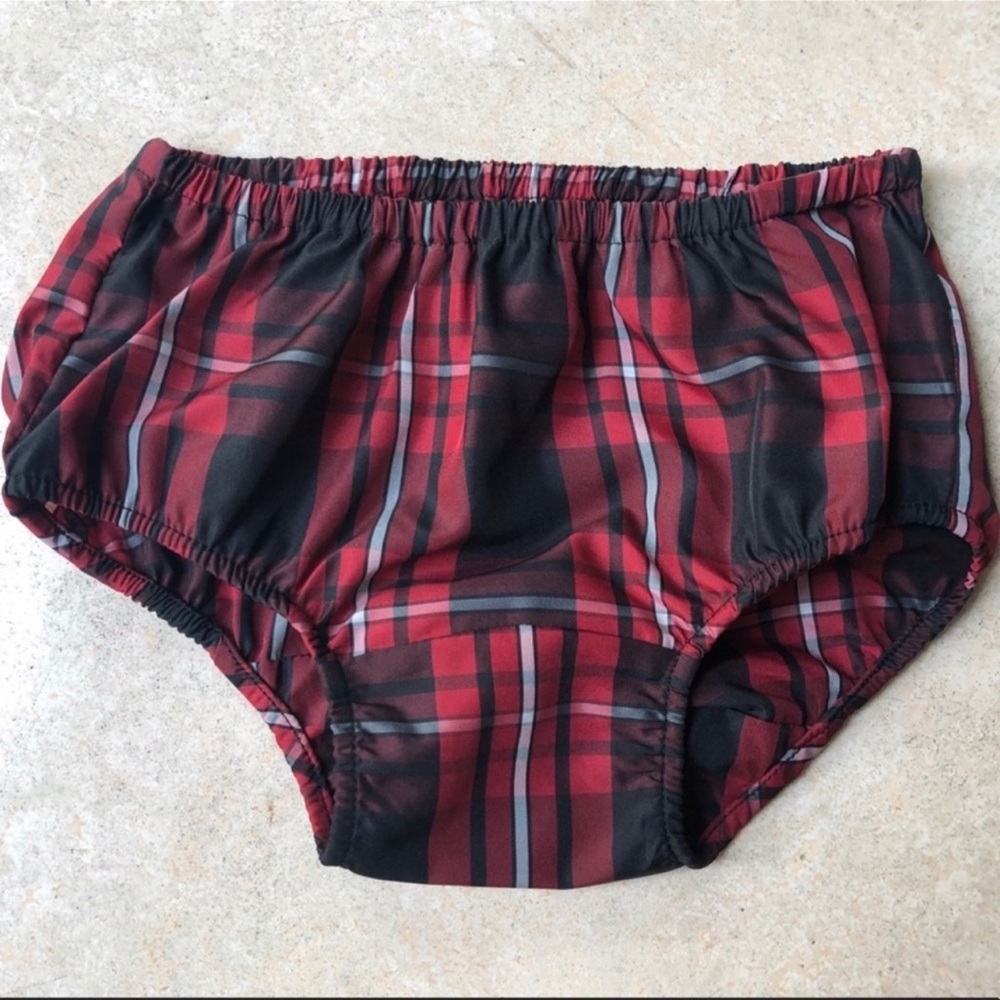 *RELISTED* Ralph Lauren Red & Black Plaid Dress & Bloomers Girl’s Size 12 Months - Picture 3 of 9